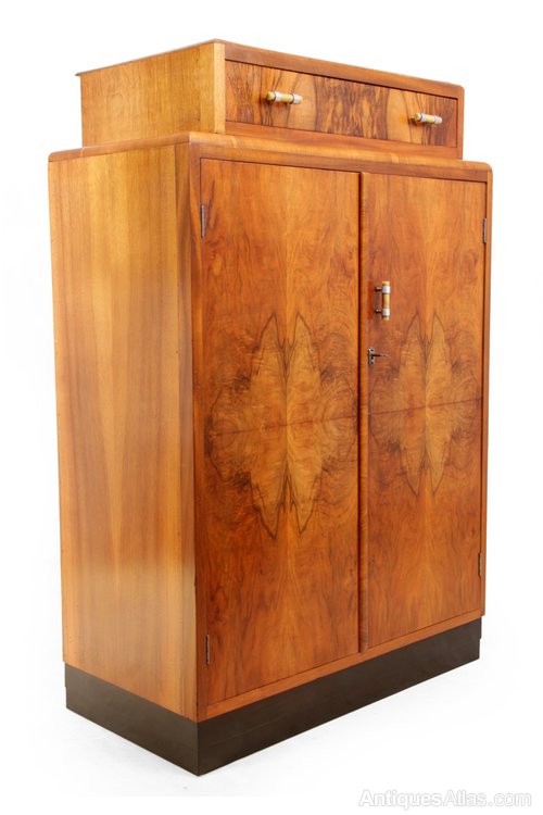 Art Deco Walnut Gentleman's Wardrobe Antiques Atlas