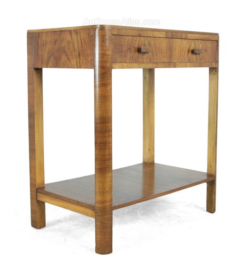 Art Deco Walnut Side Table By Heals C1930 Antiques Atlas