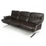 Chrome and Leather Sofa by Arne Norrell c1960 