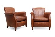 Pair Of Small French Club Chairs