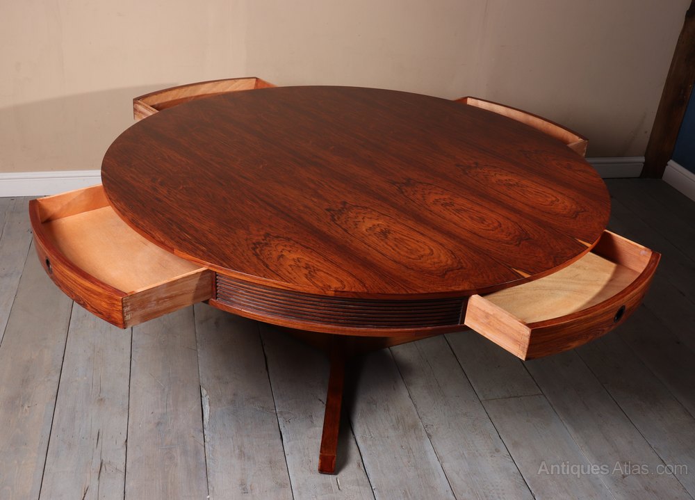 Antiques Atlas Rosewood Drum Dining Table By Robert Heritage