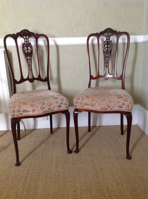 Antique Pair Of Chairs In The Style Of Maple & Co Antiques Atlas