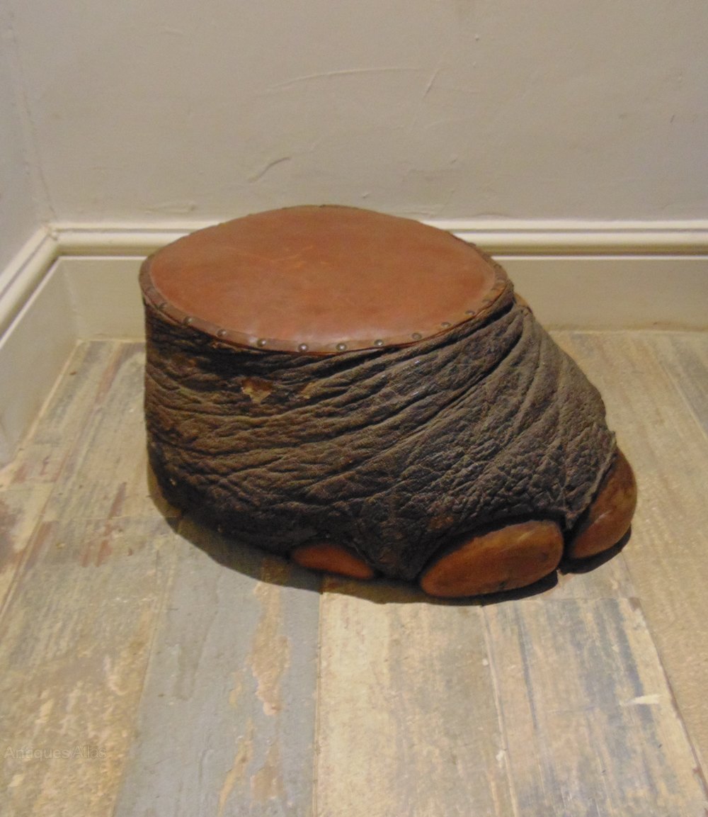 Victorian Elephant's Foot Footstool Antiques Atlas