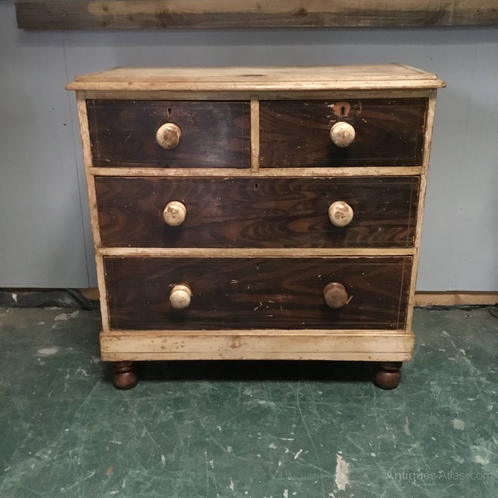 Victorian Pine Painted Chest Of Drawers Antiques Atlas