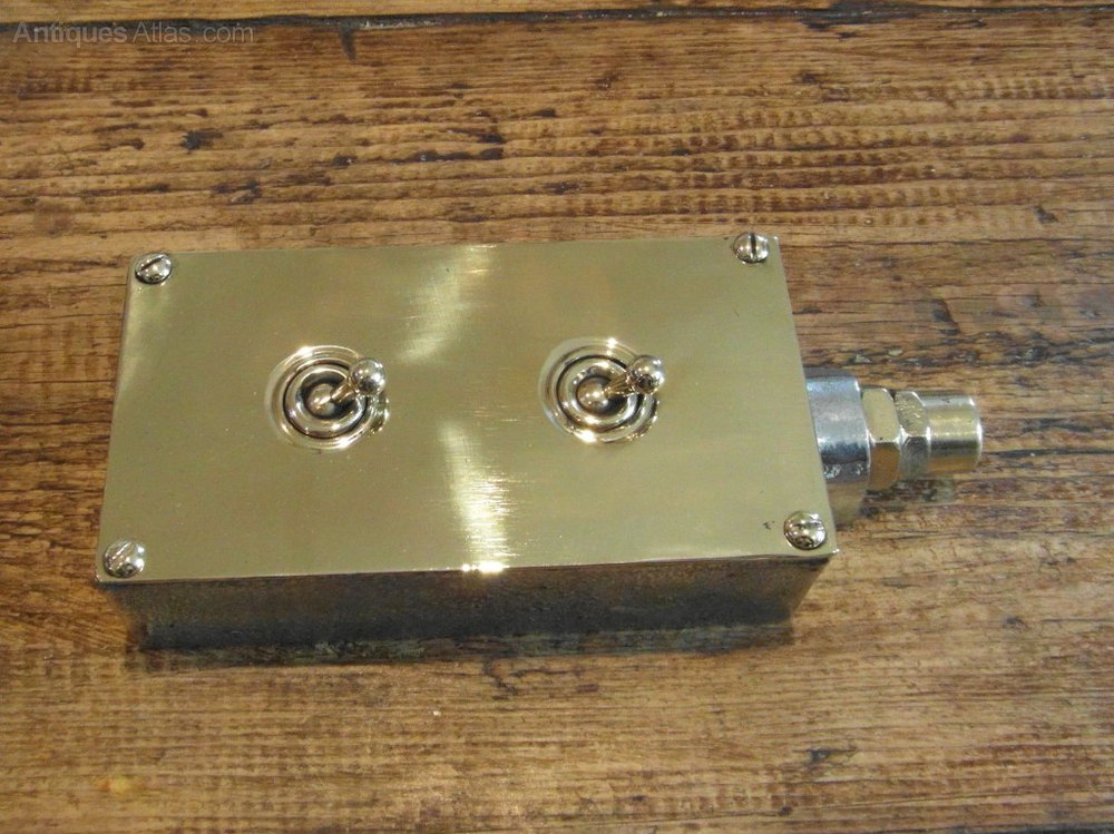 Antiques Atlas Vintage Industrial Double Light Switch