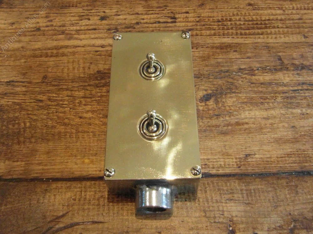Antiques Atlas Vintage Industrial Double Light Switch