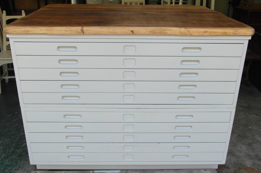 Antiques Atlas Vintage Wooden Plan Chest