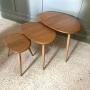 Vintage Ercol Pebble Tables Blonde Model 354