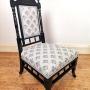 Small Victorian Aesthetic ebonised chair