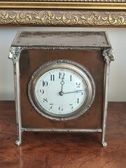 A E Jones Bronze & Silver Arts And Crafts Clock