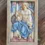 An Excellent Compton Pottery St Catherine Plaque 