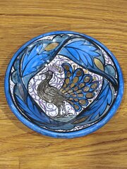 John Pearson Double Lustre Peacock Dish