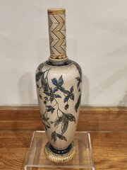 A Tall Floral Martin Brothers Vase-Robert W Martin