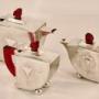 Art Deco Geometric Indian Silver Tea Service