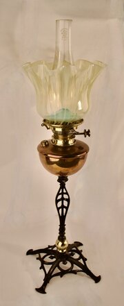 Arts And Crafts W.A.S. Benson & Vaseline Oil Lamp