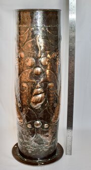 Newlyn Arts and Crafts copper umbrella stand