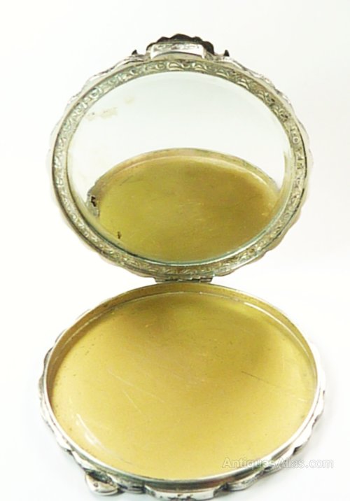 Antiques Atlas Antique Silver Compact Mirror