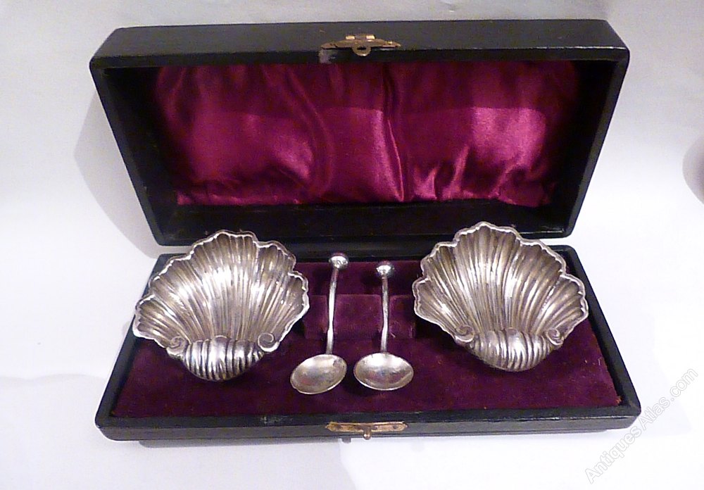 Antiques Atlas Antique Silver Gifts Cased Shell Salts