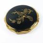 black and gold accessories  handbag mirror