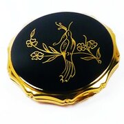 Black And Gold Kigu Compact Mirror