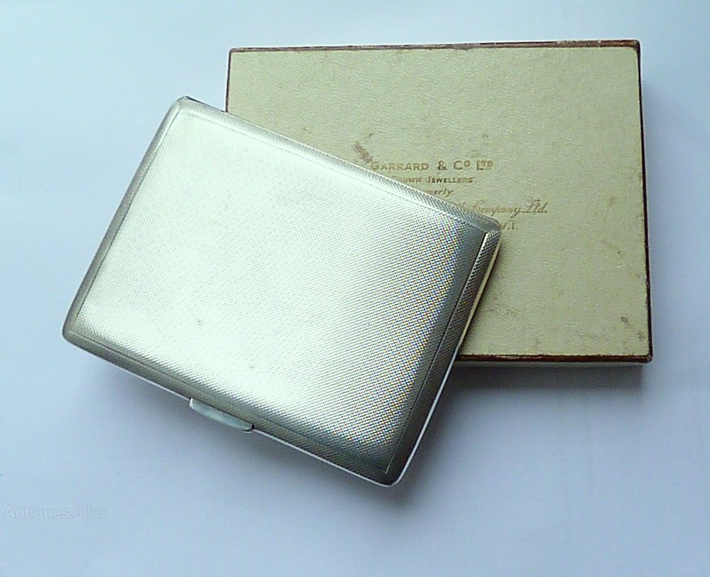 Antiques Atlas - Boxed Sterling Silver Garrard & Co Cigarette Case  as395a1614