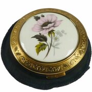 Ceramic Floral Vintage Powder Compact