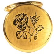 Golden Rose Stratton Handbag Mirror