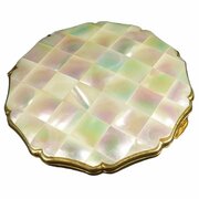 Gorgeous Vintage Stratton Compact Mirror MOP Lid