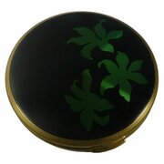 Green And Black Makeup Mirror Compact