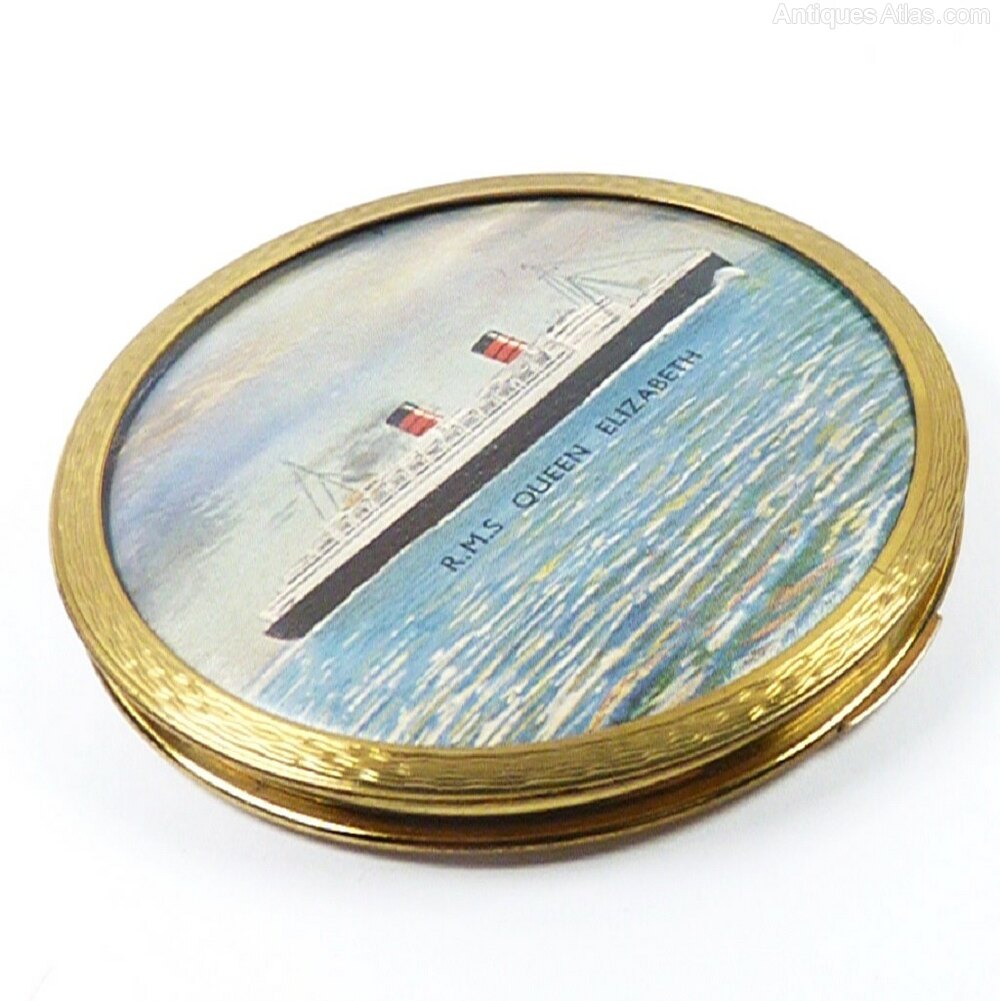 Stratton Ship Antiques Atlas - Rare Vintage Stratton Ship Powder Compact as395a2820