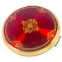 Red And Gold Stratton Makeup Mirror