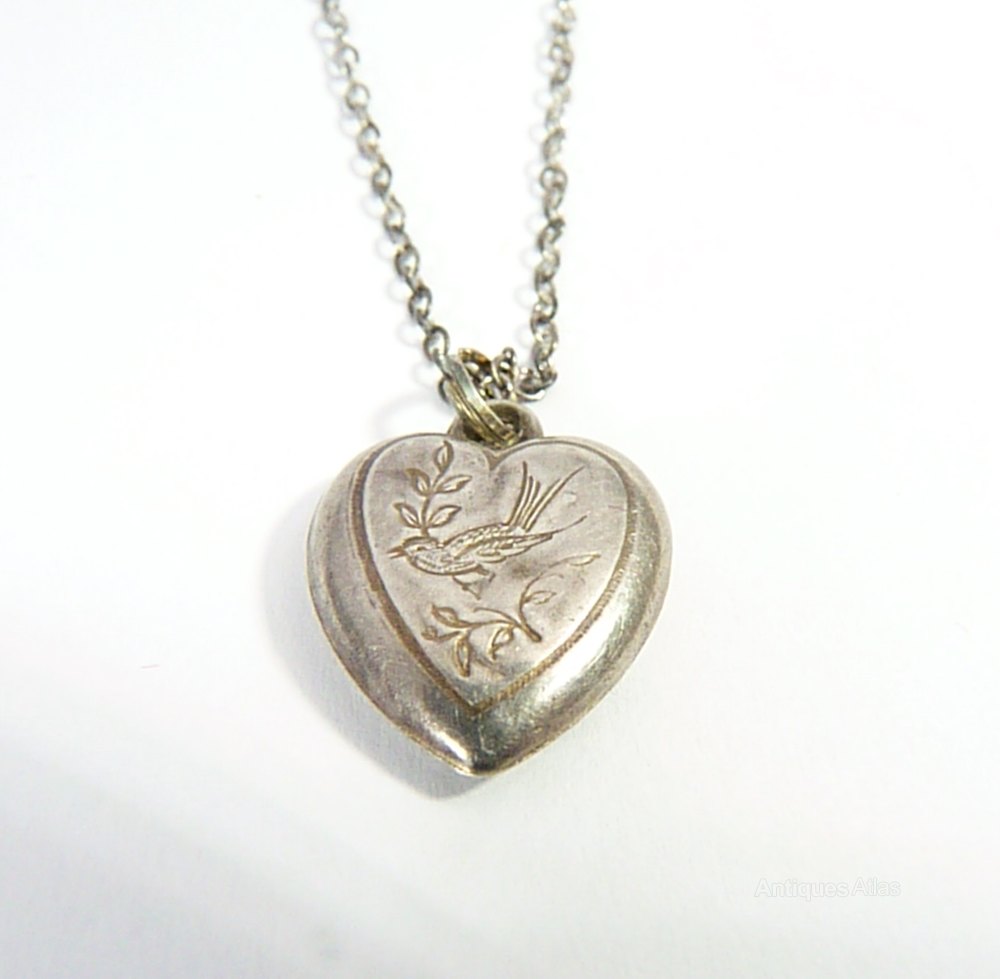 Antiques Atlas Romantic Victorian Heart Pendant And Necklace