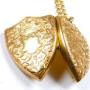 Solid Gold Antique Locket With 18 Inch 9ct Chain
