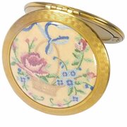 Unused 1950s Kigu Needle Point Compact