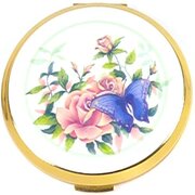 Unused Vintage Butterfly Compact Mirror
