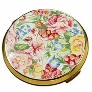 Unused Vintage Stratton Floral Compact Mirror