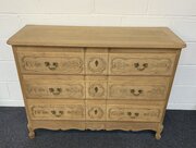 Bleached Oak French Chest Of Drawers 