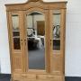 Carved Oak Bleached French Armoire 