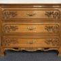 Carved Oak French Chest Of Drawers 