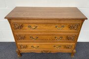 Carved Oak French Chest Of Drawers 