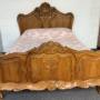 Carved Oak French King Size Bed 