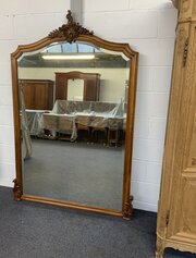 Carved Walnut French Mirror 