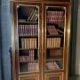 French Brass And Mahogany Bookcase 