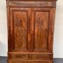 French Flamed Mahogany Armoire 