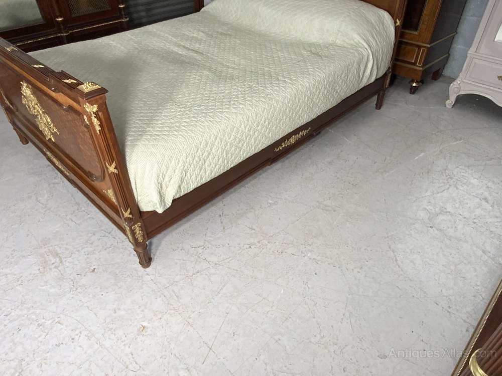 French King Size Bed With Brass Embellishments Antiques Atlas
