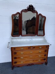 French Mahogany Dressing Table 