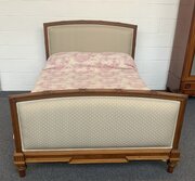 French Walnut Upholstered Bed