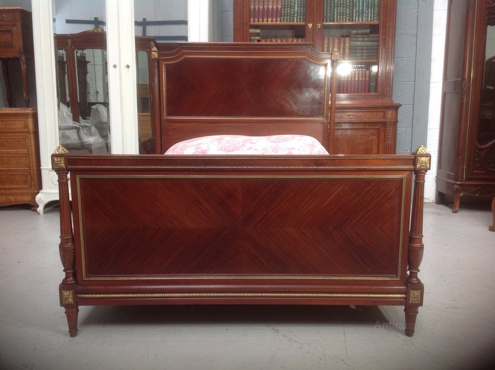 King Size French Mahogany And Brass Bed Antiques Atlas