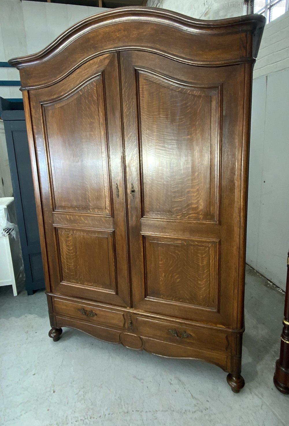 Large Oak French Armoire With Panelled Doors Antiques Atlas