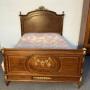 Mahogany And Brass King Size French Bed